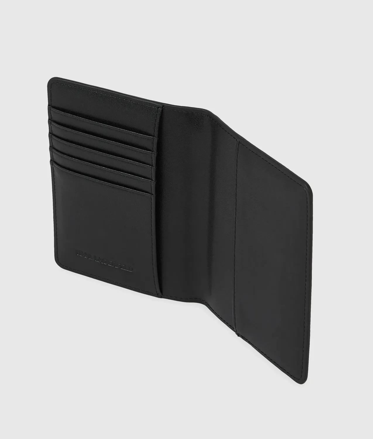 Karl Lagerfeld K/Signature Passport Case Leder schwarz