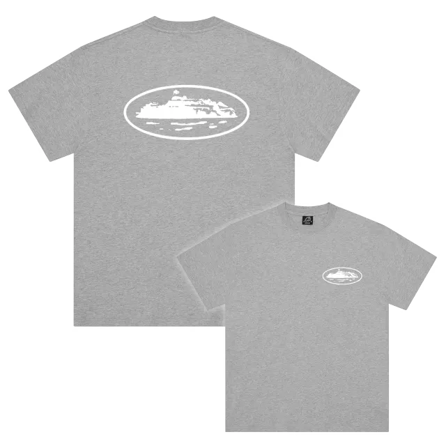 Corteiz OG Island Tee T-Shirt Heather Grey Baumwolle