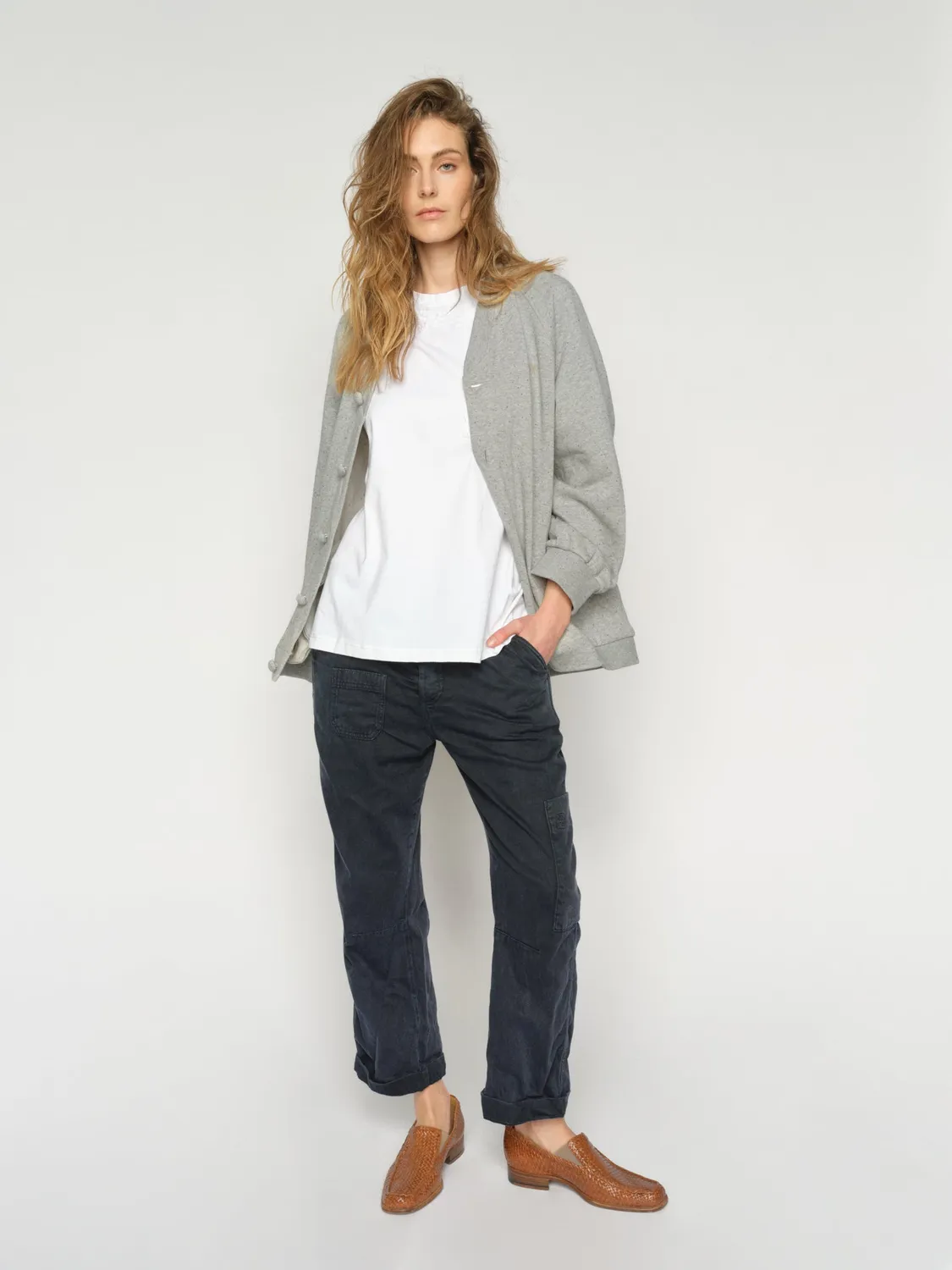 Mos Mosh MMHTokyo Vintage Cargohose Dunkelgrau Baumwolle