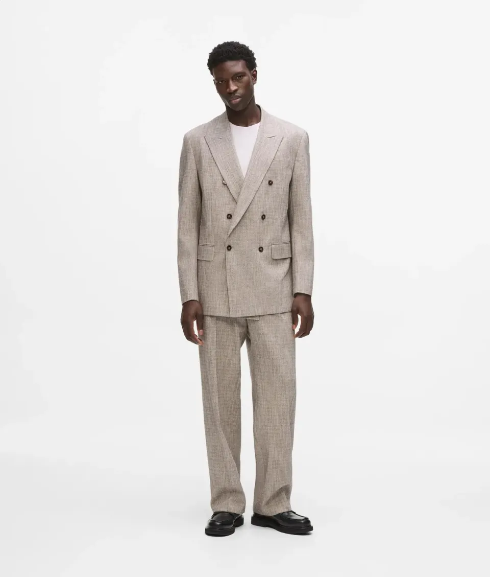 Karl Lagerfeld Straight-Leg Tailored Pants Anzughose 32 Stretch