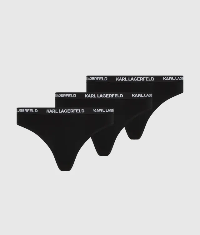 Karl Lagerfeld Logo Slip 3er-Pack Baumwolle Bund