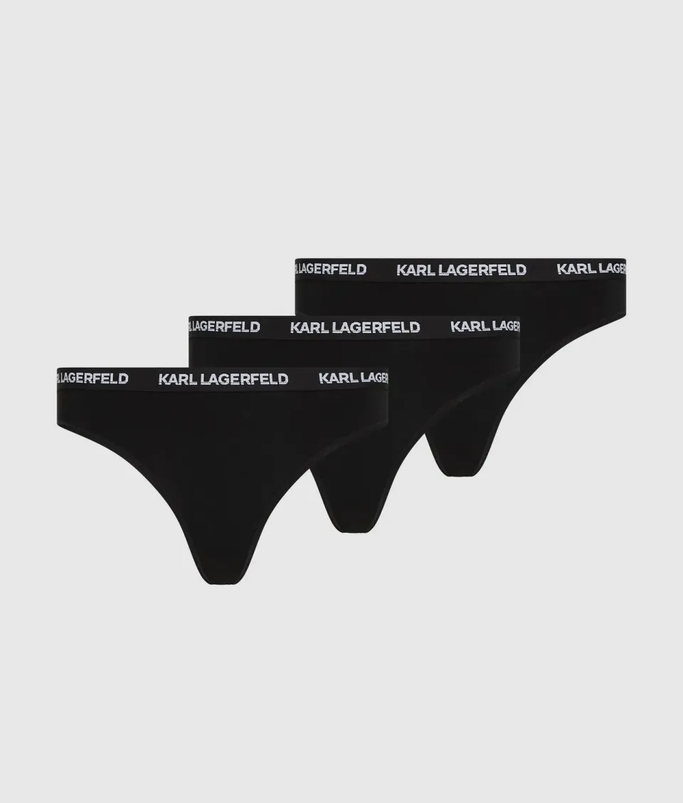 Karl Lagerfeld Logo Slip 3er-Pack Baumwolle Bund