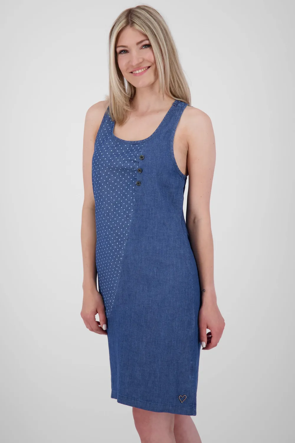 Alife & Kickin CameAK B Sommerkleid dunkelblau Denim-Optik