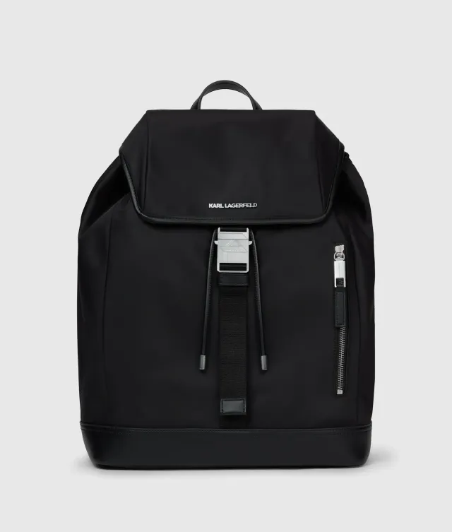 Karl Lagerfeld K/Nylon Buckle Rucksack schwarz Nylon