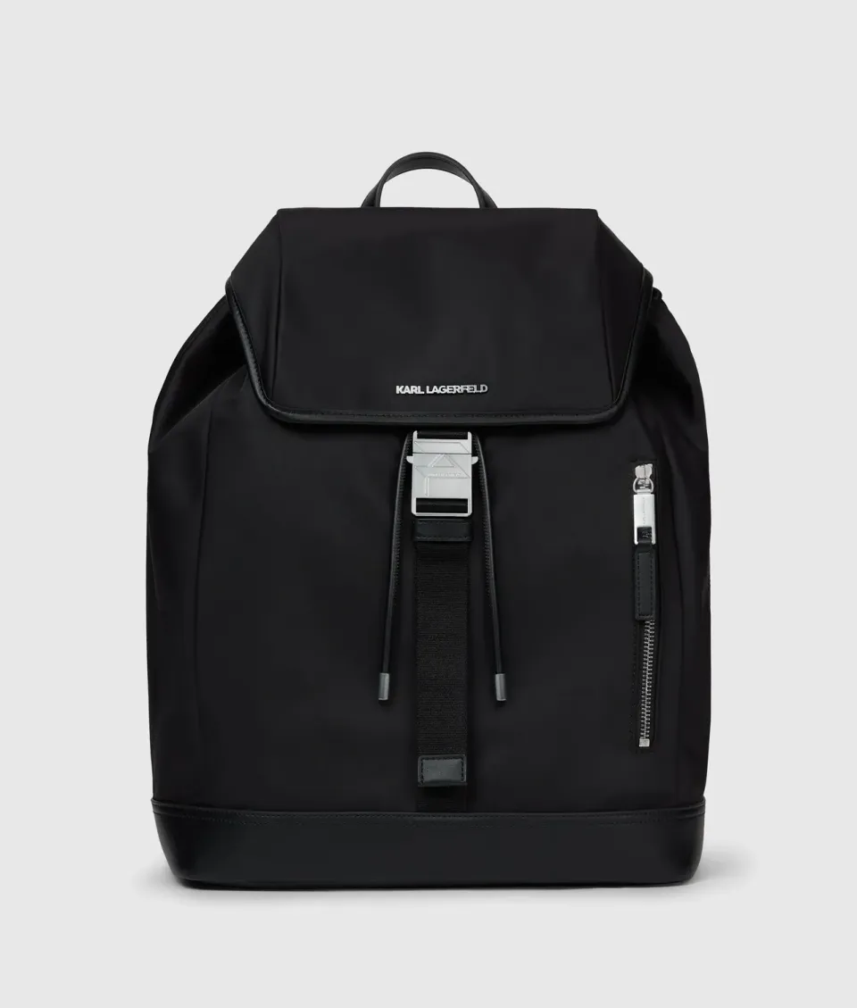 Karl Lagerfeld K/Nylon Buckle Rucksack schwarz Nylon
