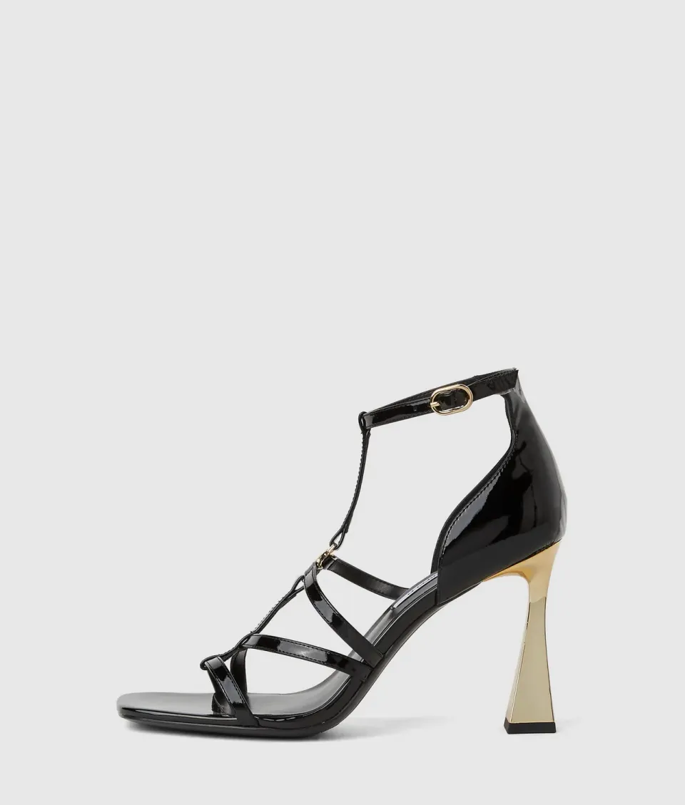 Karl Lagerfeld Debutante Riemen-Sandaletten Absatz schwarz