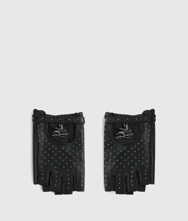 Karl Lagerfeld K/Autograph Lederhandschuhe Nieten S-L