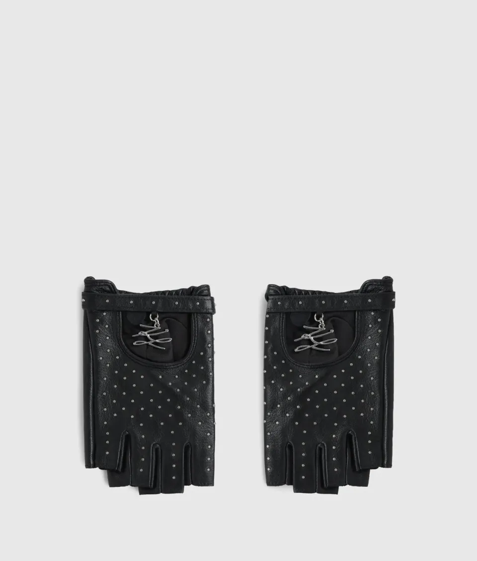 Karl Lagerfeld K/Autograph Lederhandschuhe Nieten S-L
