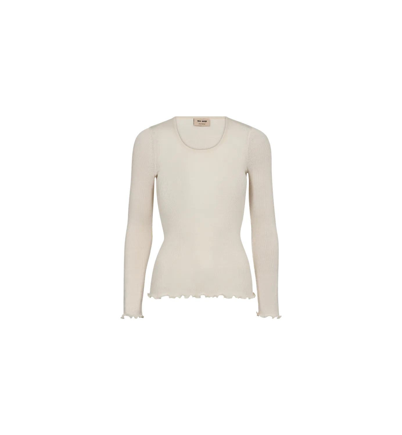 Mos Mosh MMElaine Seamless Silk Langarmshirt Ecru S/M