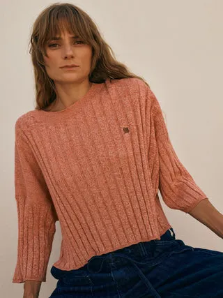 Mos Mosh MMHPoetic Drape Pullover Baumwolle Oversize