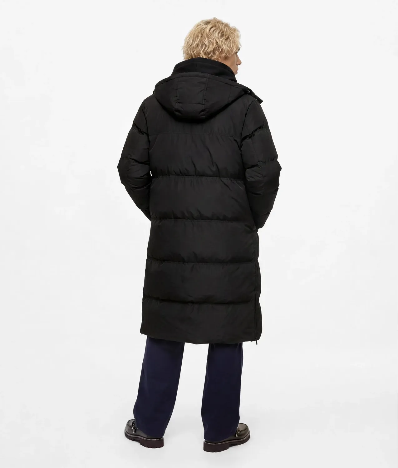 Karl Lagerfeld KL Jeans Extra-Long Pufferjacke Herren lang wattiert