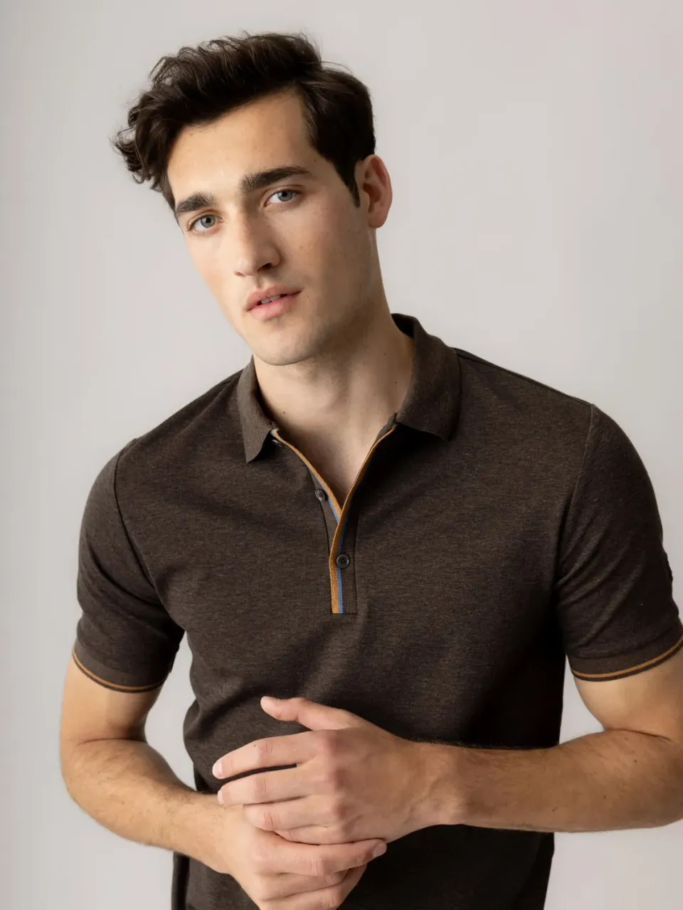 Mos Mosh MMGHarvey Polo T-Shirt Chocolate Brown Regular