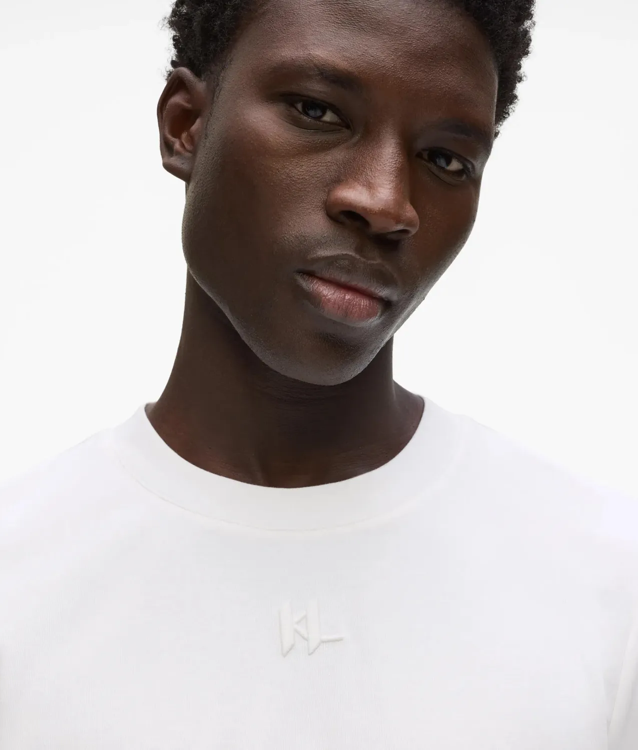 Karl Lagerfeld Monogram T-Shirt Modal Crew-Neck
