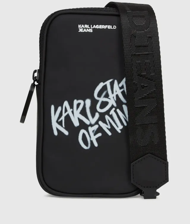 Karl Lagerfeld Jeans Coated Quote Handytasche wasserabweisend