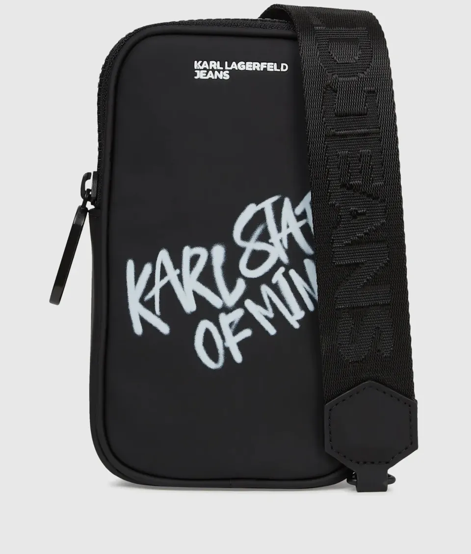 Karl Lagerfeld Jeans Coated Quote Handytasche wasserabweisend