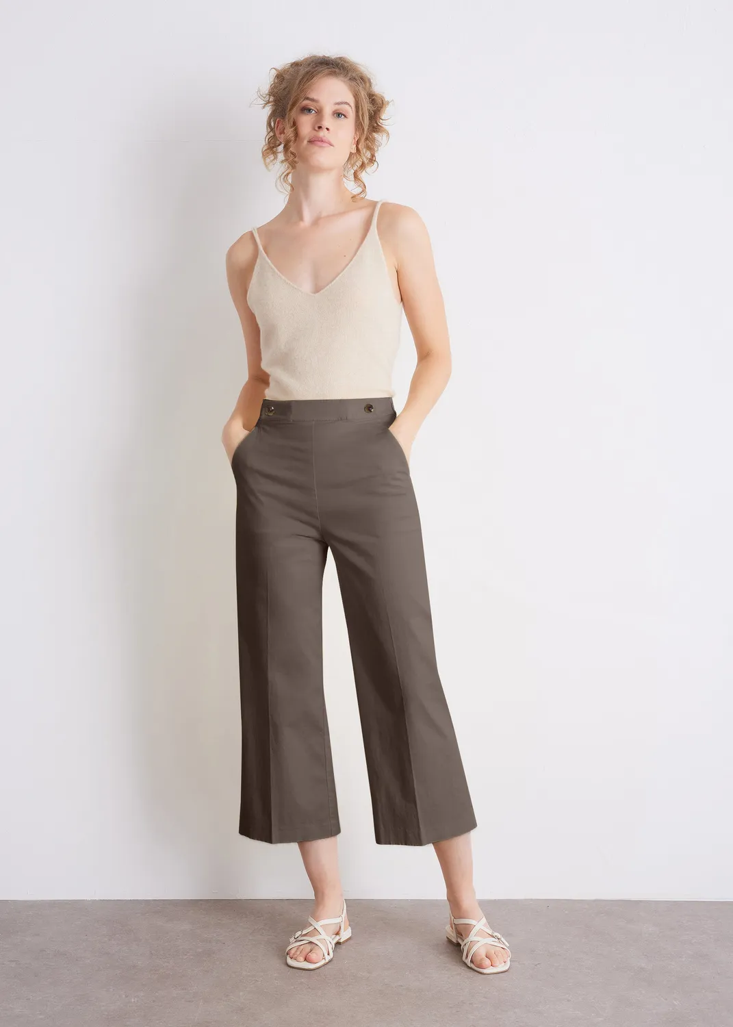 Senatex Culotte OCS Baumwollhose Mocca 34 weiter Schnitt