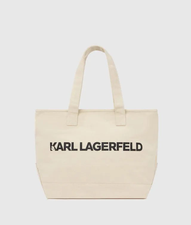 Karl Lagerfeld Extra Large Logo Tote Tasche Baumwolle