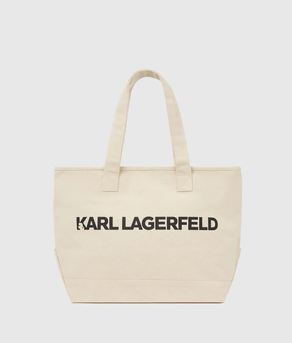 Karl Lagerfeld Extra Large Logo Tote Tasche Baumwolle