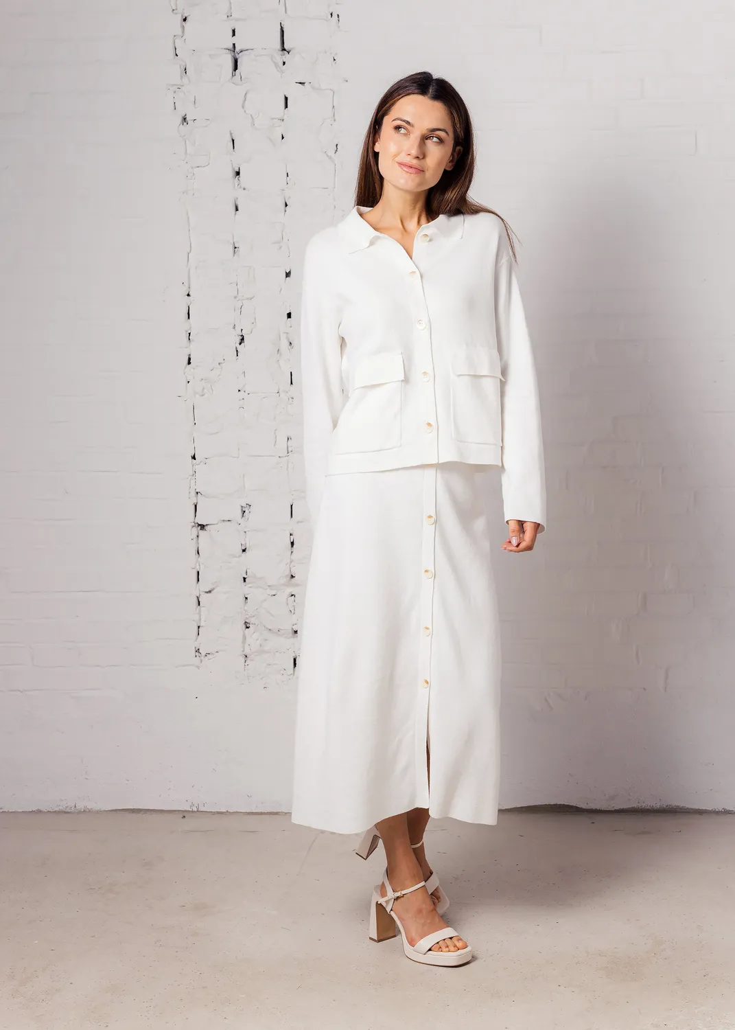 Senatex Hemd Jacke Bio-Baumwolle Cream