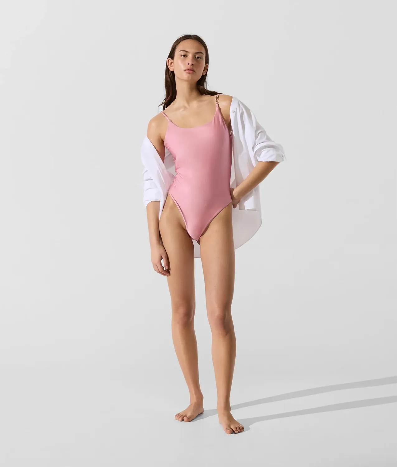 Karl Lagerfeld Cheeky Badeanzug XS-XL mit Charmanhänger