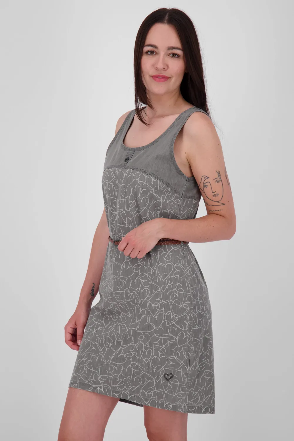 Alife & Kickin DoiaAK B Kleid grau Denim-Optik
