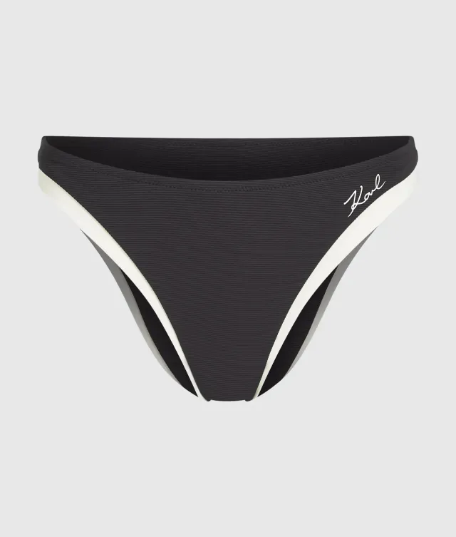 Karl Lagerfeld Signature Bikinihose High-Cut Paspel