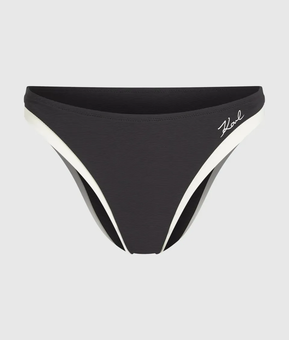 Karl Lagerfeld Signature Bikinihose High-Cut Paspel