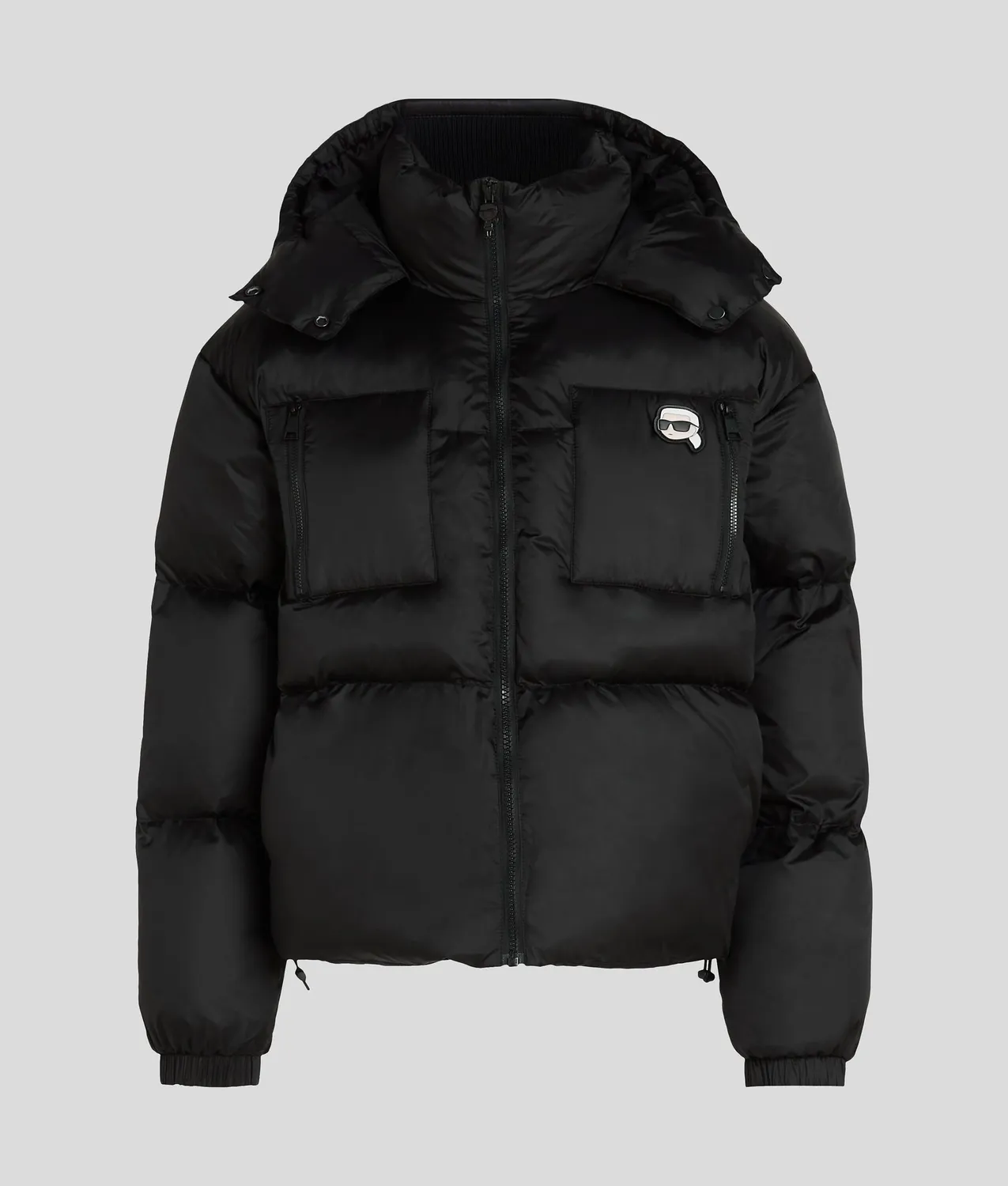 Karl Lagerfeld Ikon Pufferjacke Stepp wattiert mit Kapuze