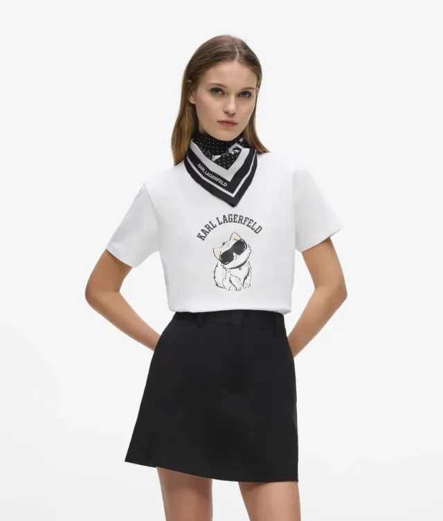 Karl Lagerfeld Ikon Choupette T-Shirt XS-XXL Bio-Baumwolle