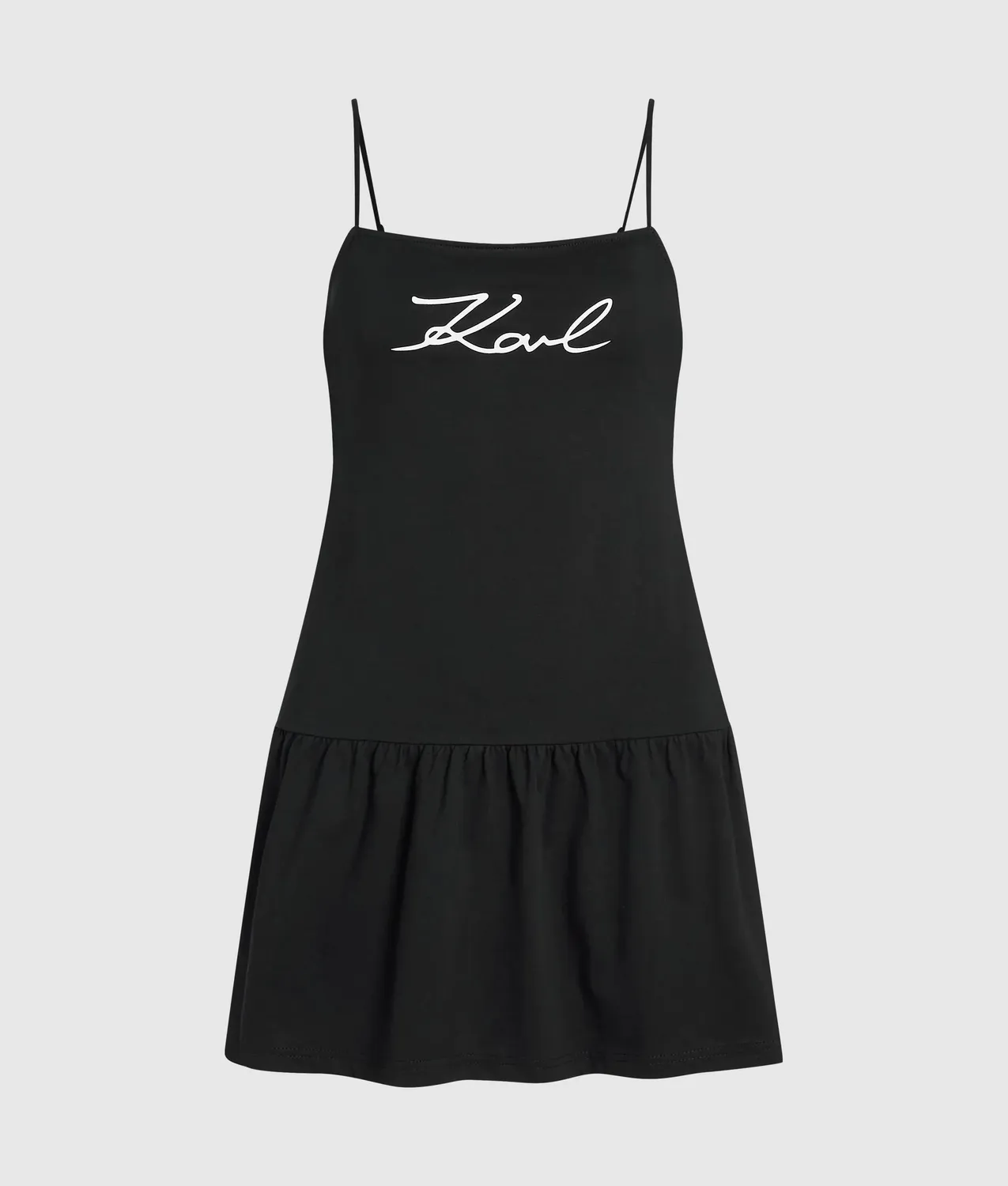 Karl Lagerfeld Signature jersey mini Strandkleid mit Karreeausschnitt
