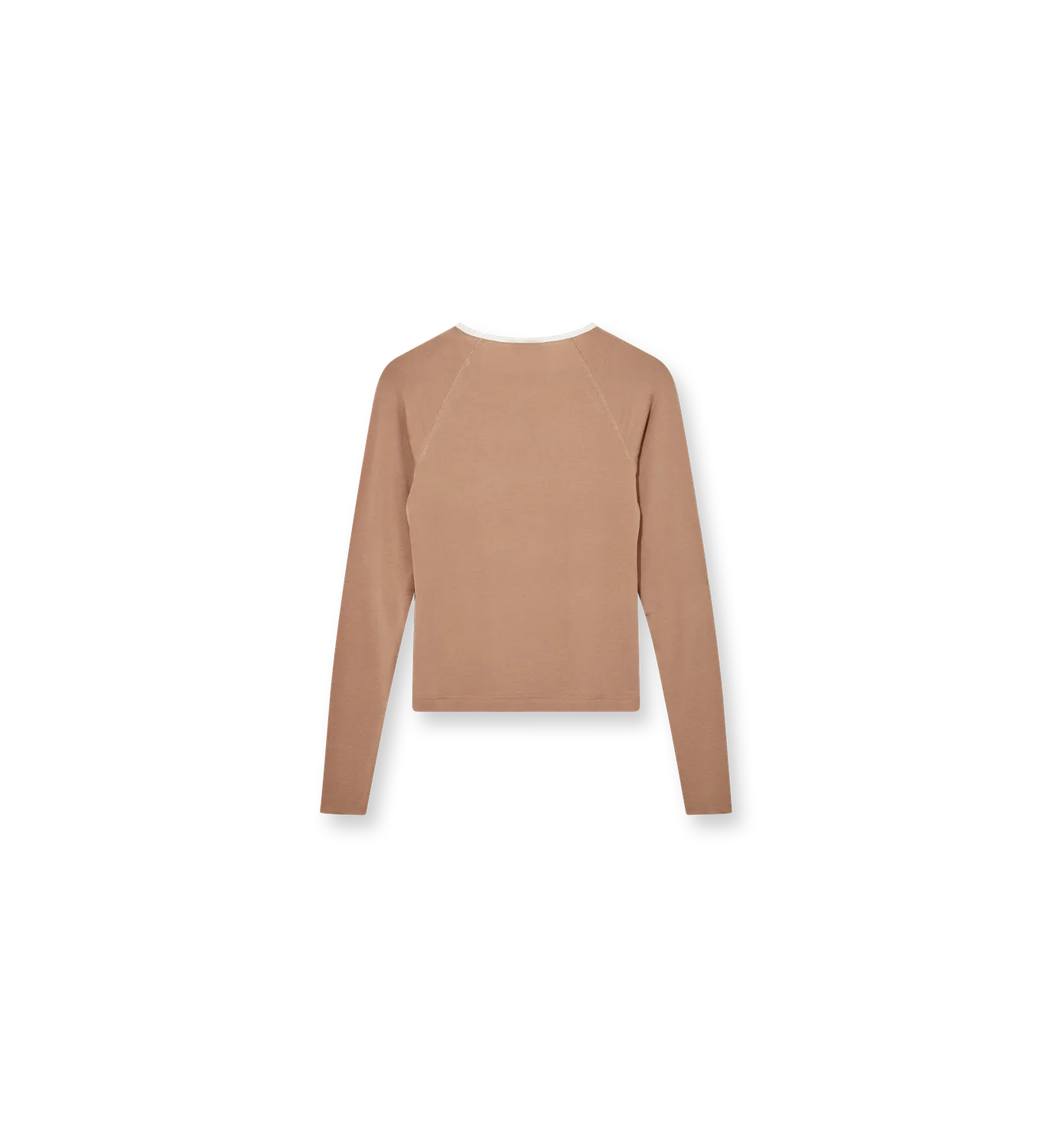 Mos Mosh MMHMagnetic Wool Longsleeve Bone Brown Woll-Fitted