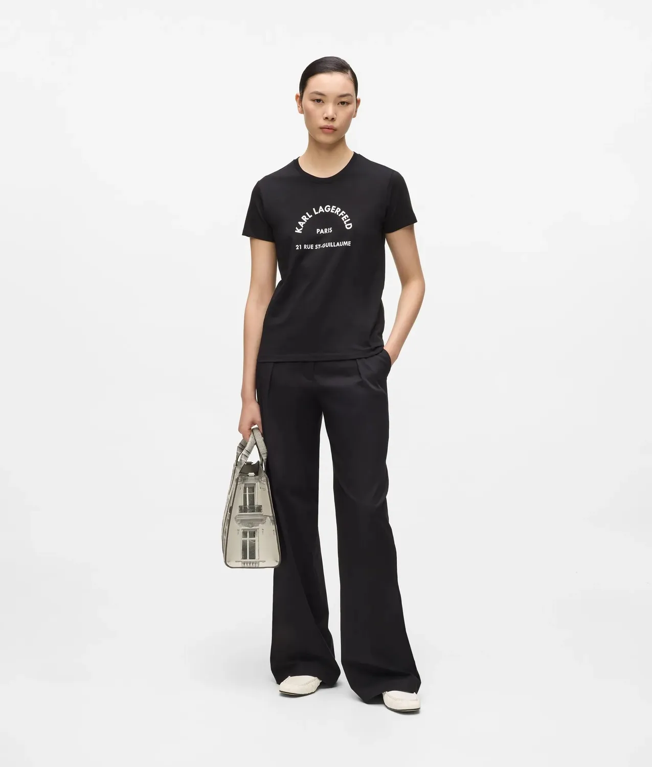 Karl Lagerfeld Rue St-Guillaume T-Shirt Slim Glitzer