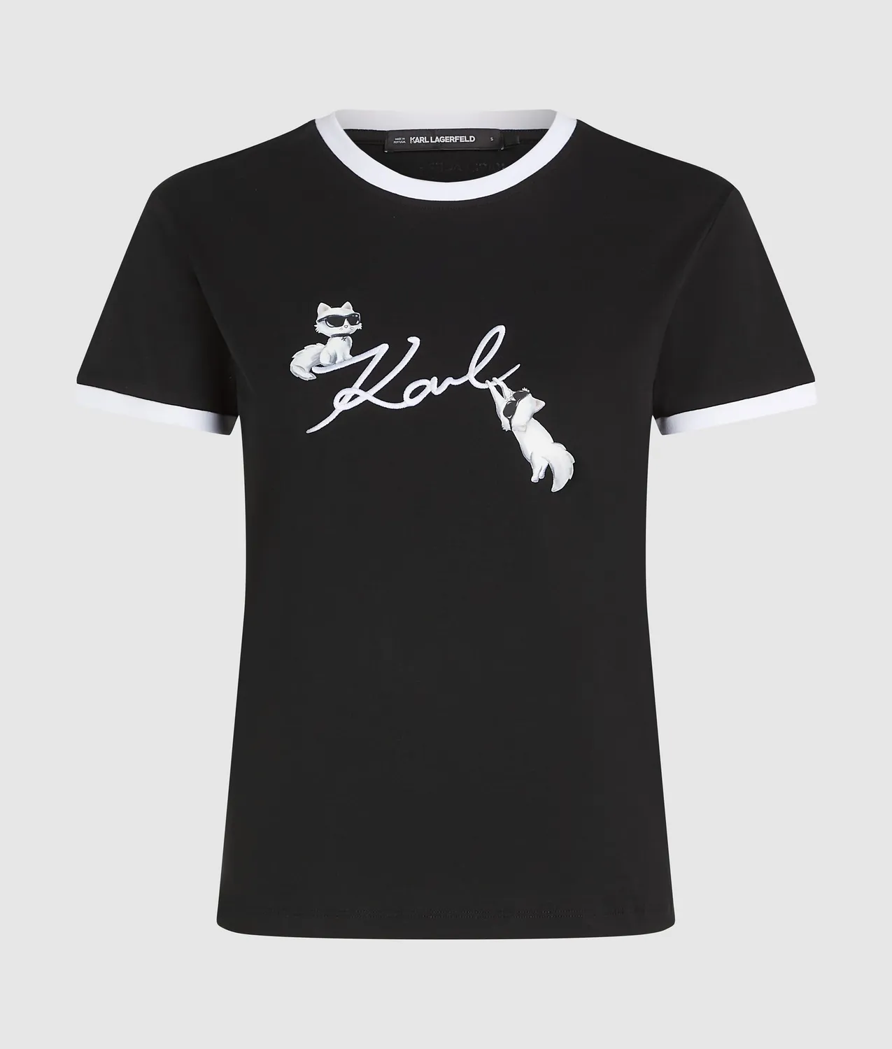 Karl Lagerfeld Ikon Choupette T-Shirt Bio-Baumwolle