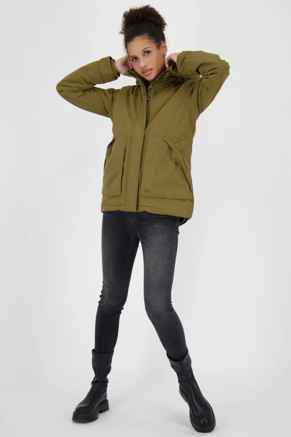 Alife & Kickin NaomiAK A Steppjacke dunkelgrün kurz