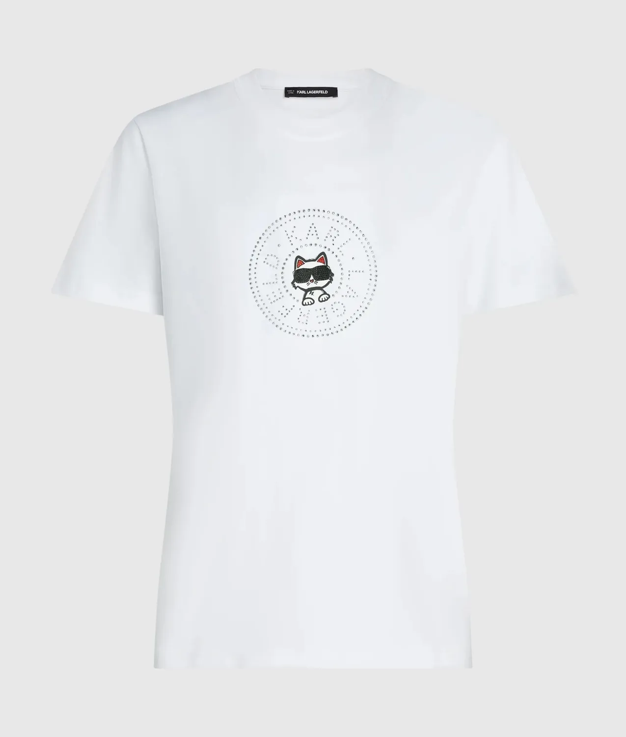 Karl Lagerfeld Ikon T-Shirt Circle Logo Bio-Baumwolle