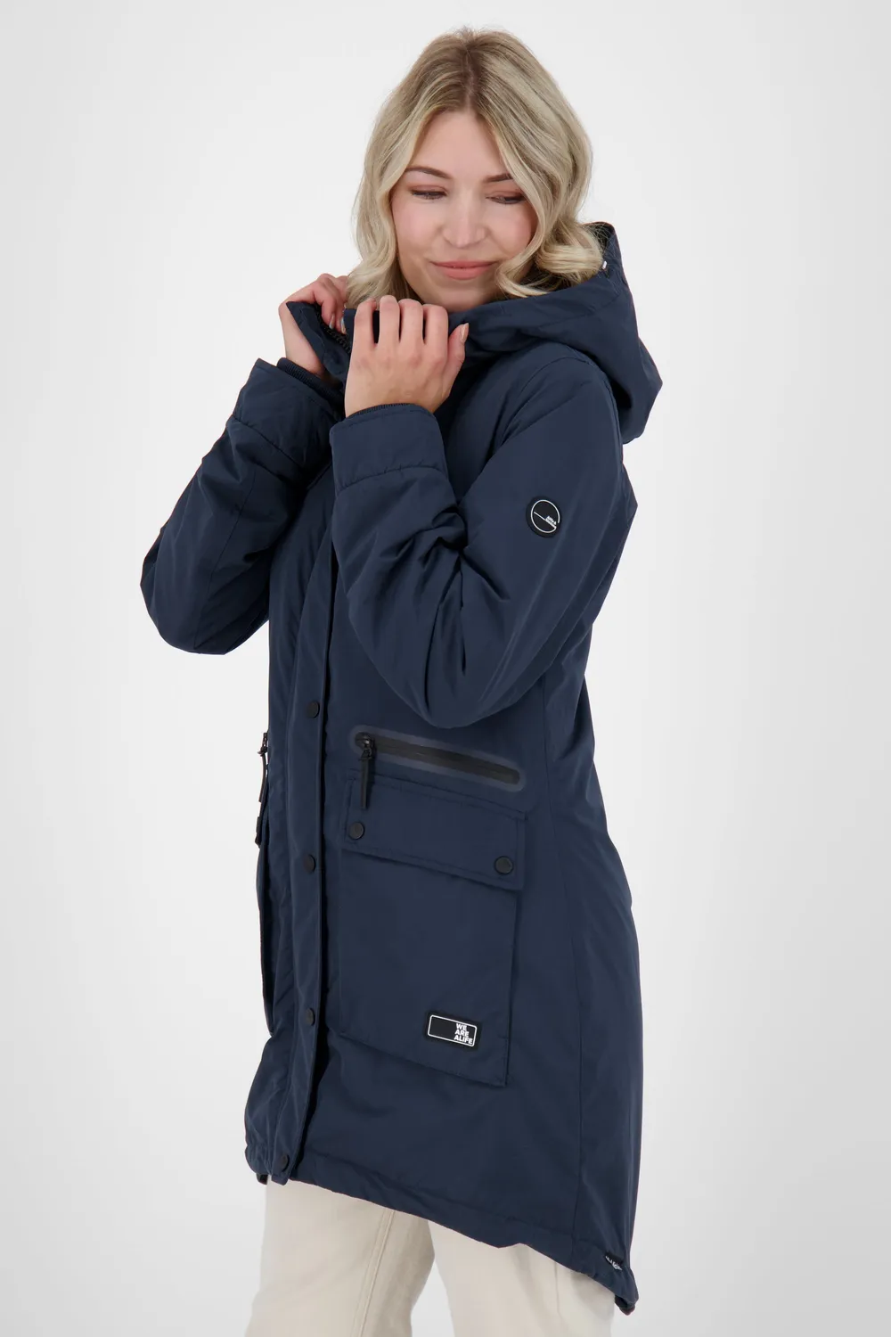 Alife & Kickin CharlotteAK A Coat Winterjacke Dunkelblau Teddyfutter
