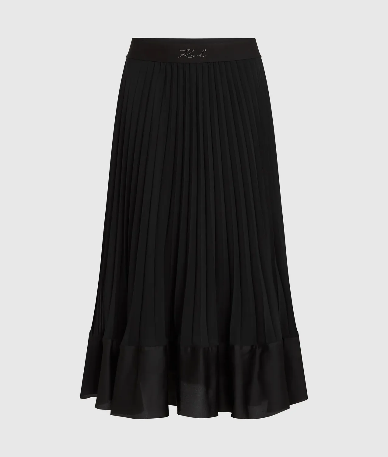 Karl Lagerfeld Satin Plisseerock mit Gummibund