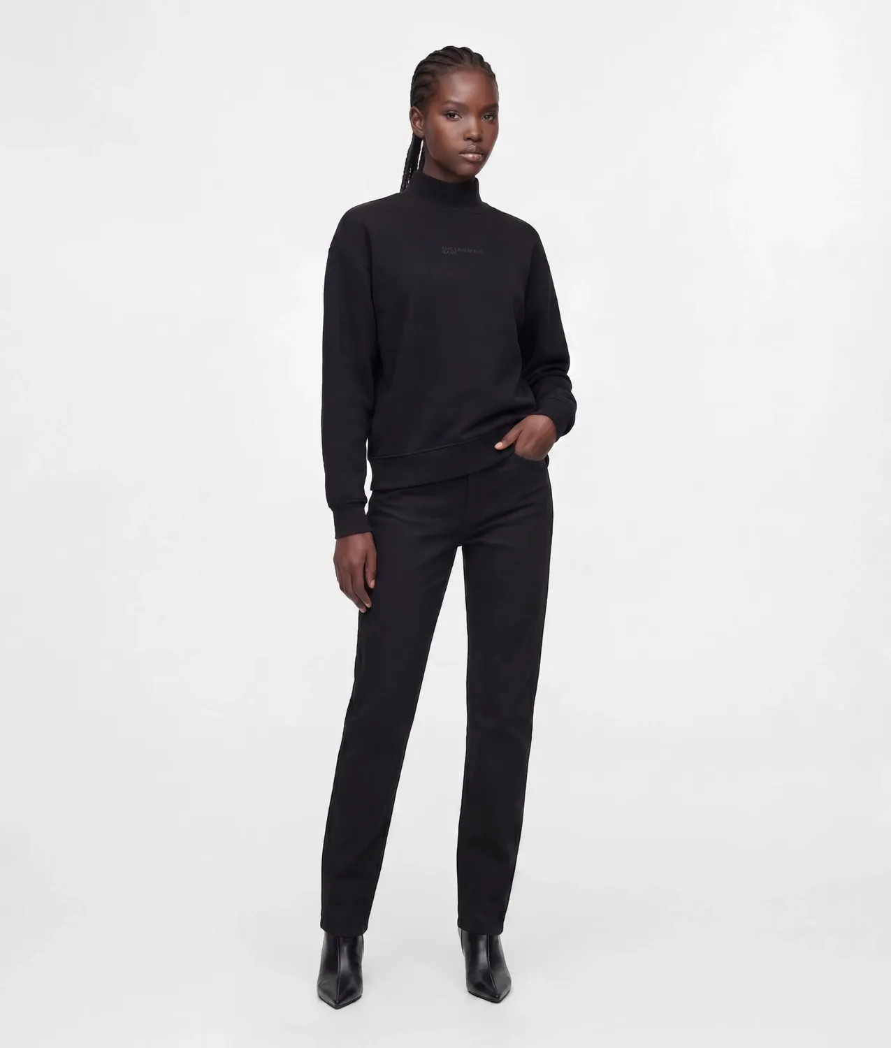 Karl Lagerfeld KL Jeans Sweatshirt Rollkragen Rückenfrei
