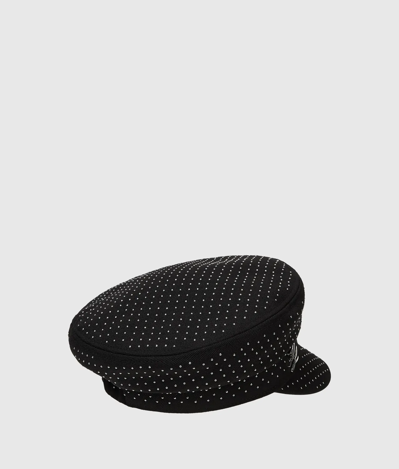 Karl Lagerfeld K/Autograph Studded Captain Cap Nieten schwarz