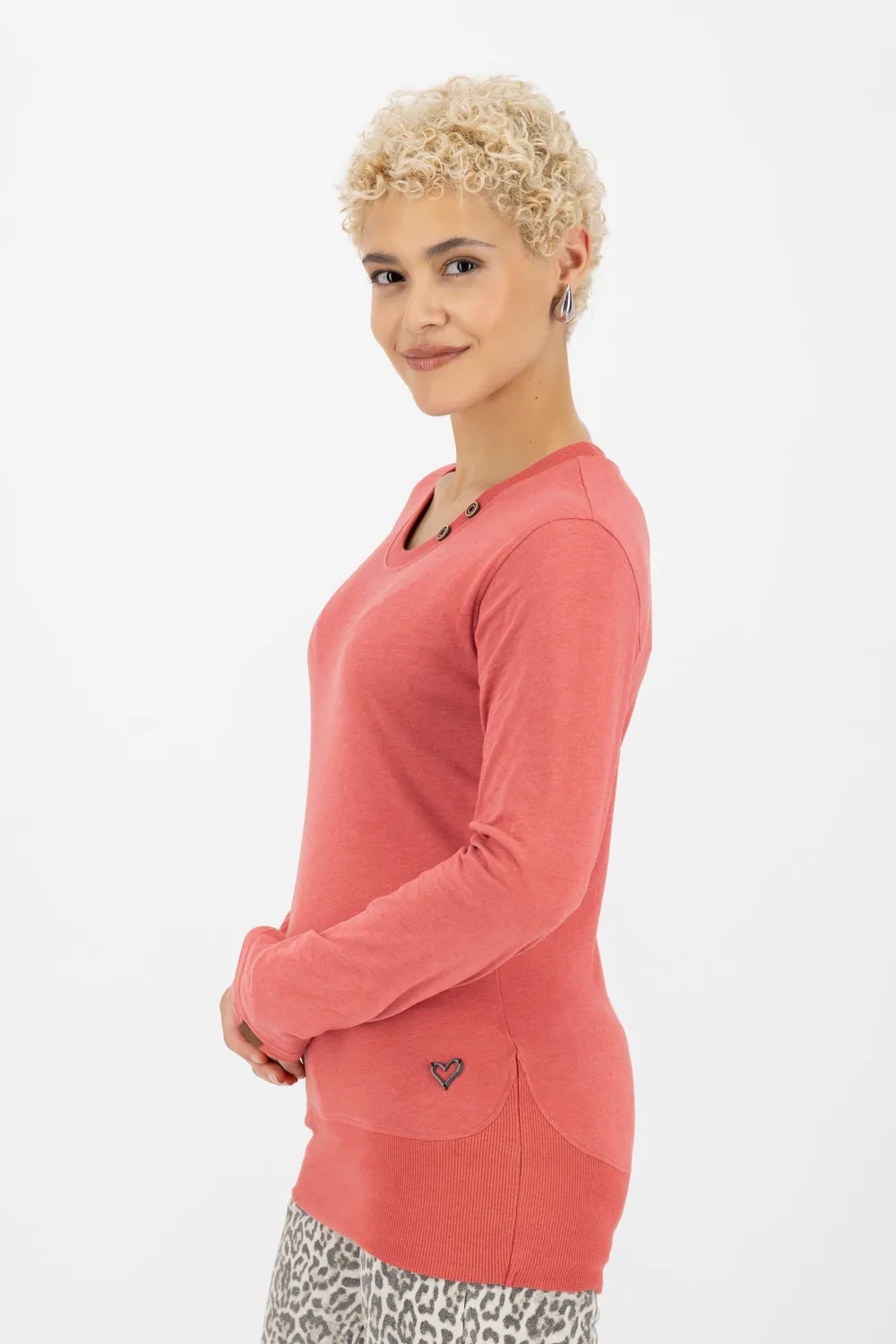Alife & Kickin ConnyAK A Longsleeve Rot Damen Baumwollmix