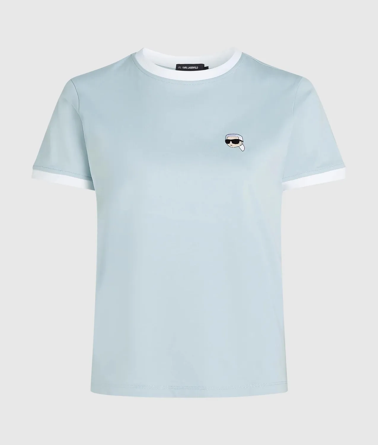 Karl Lagerfeld Ikon T-Shirt Paspel Bio-Baumwolle Damen