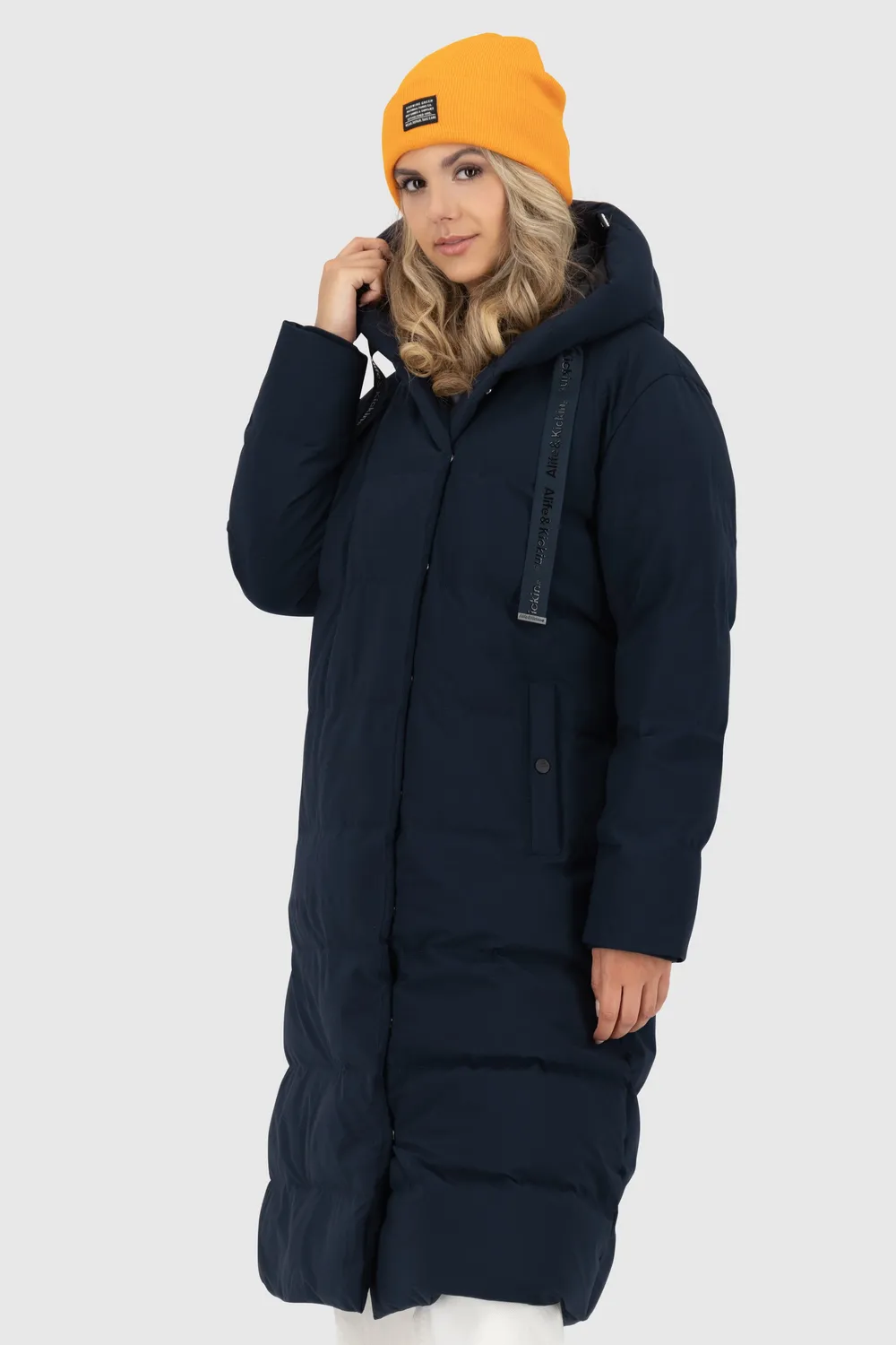 Alife & Kickin DitteAK A Puffer Coat Dunkelblau lang