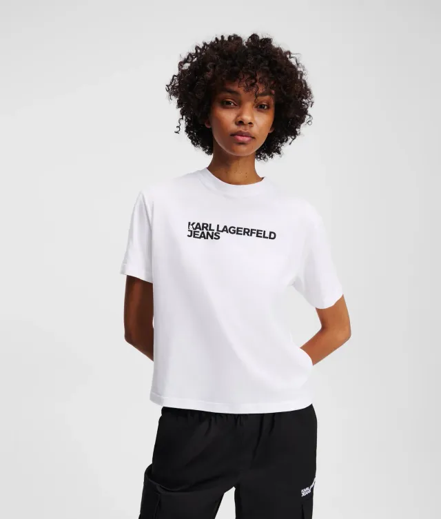 Karl Lagerfeld Jeans Logo T-Shirt Bio-Baumwolle