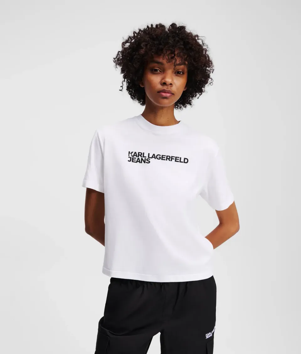Karl Lagerfeld Jeans Logo T-Shirt Bio-Baumwolle