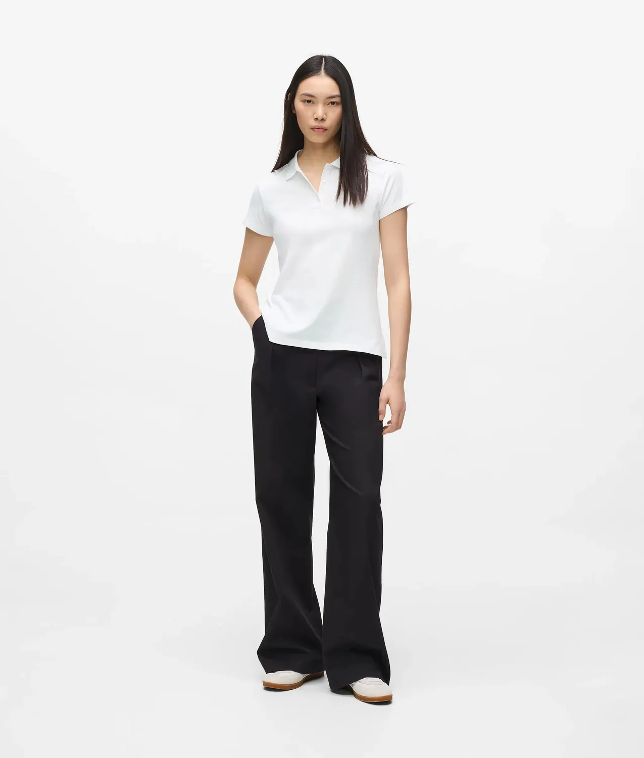 Karl Lagerfeld Signature Poloshirt Damen Piqué