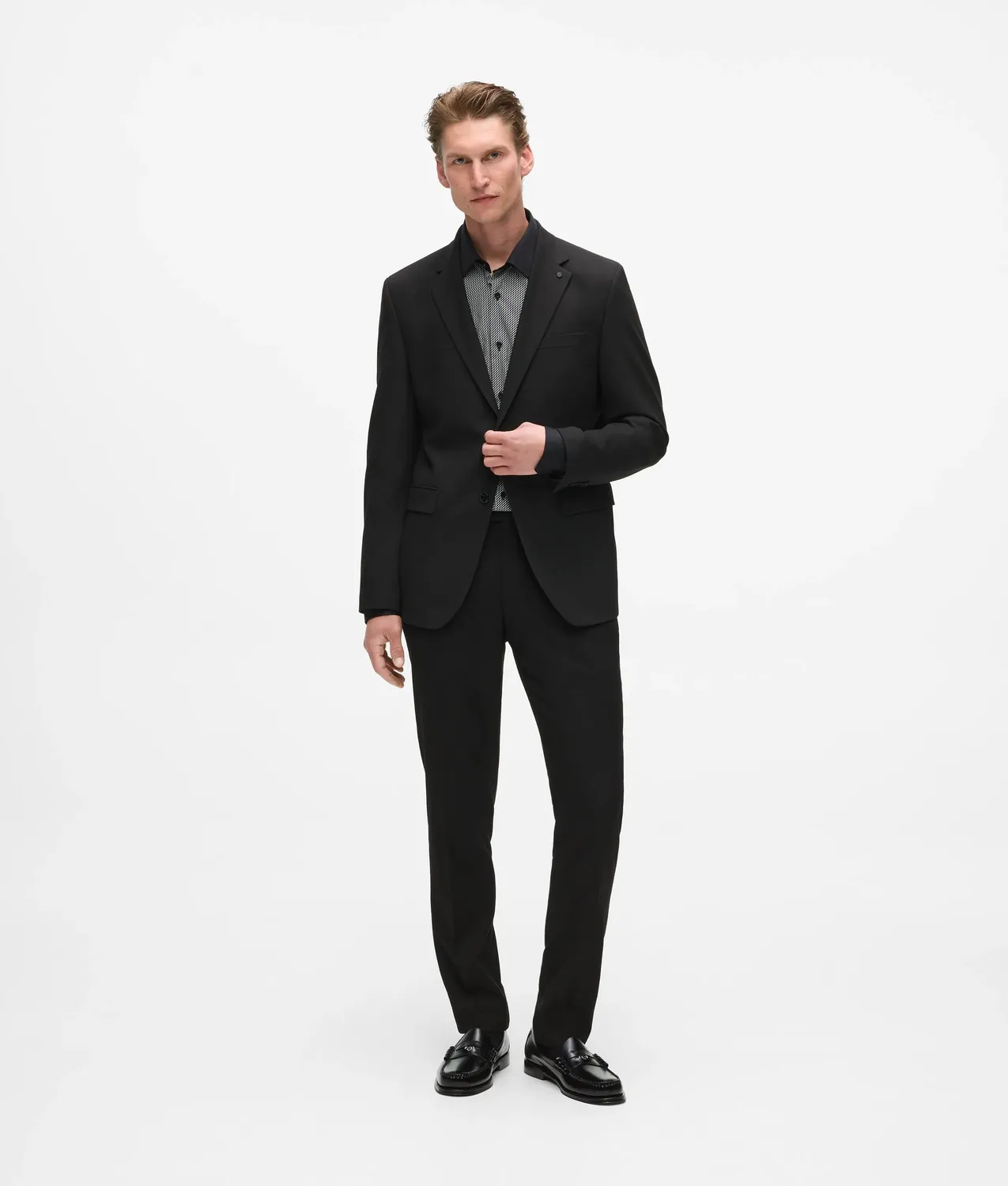 Karl Lagerfeld Modern-Fit Kontrastkragen Hemd tailliert
