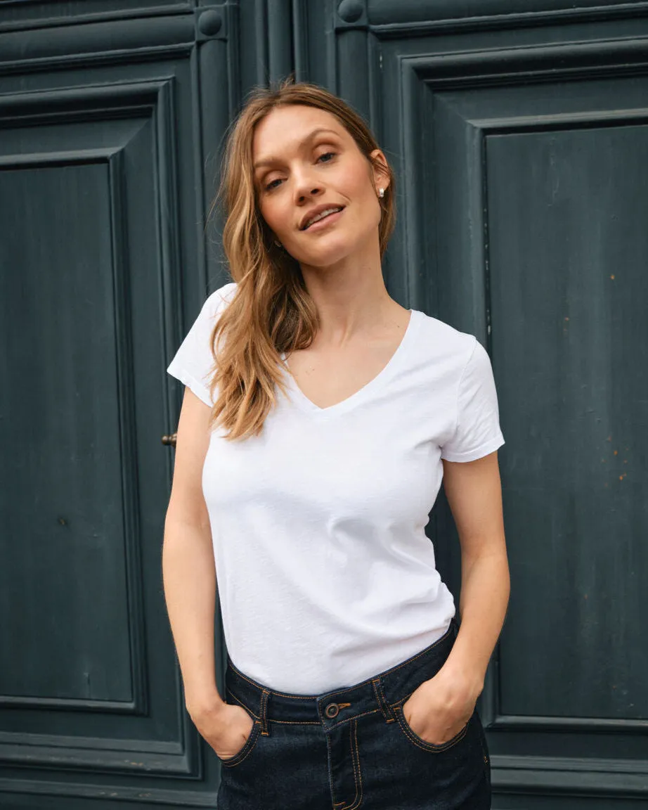 Mos Mosh Arden Organic V-Neck T-Shirt V-Ausschnitt