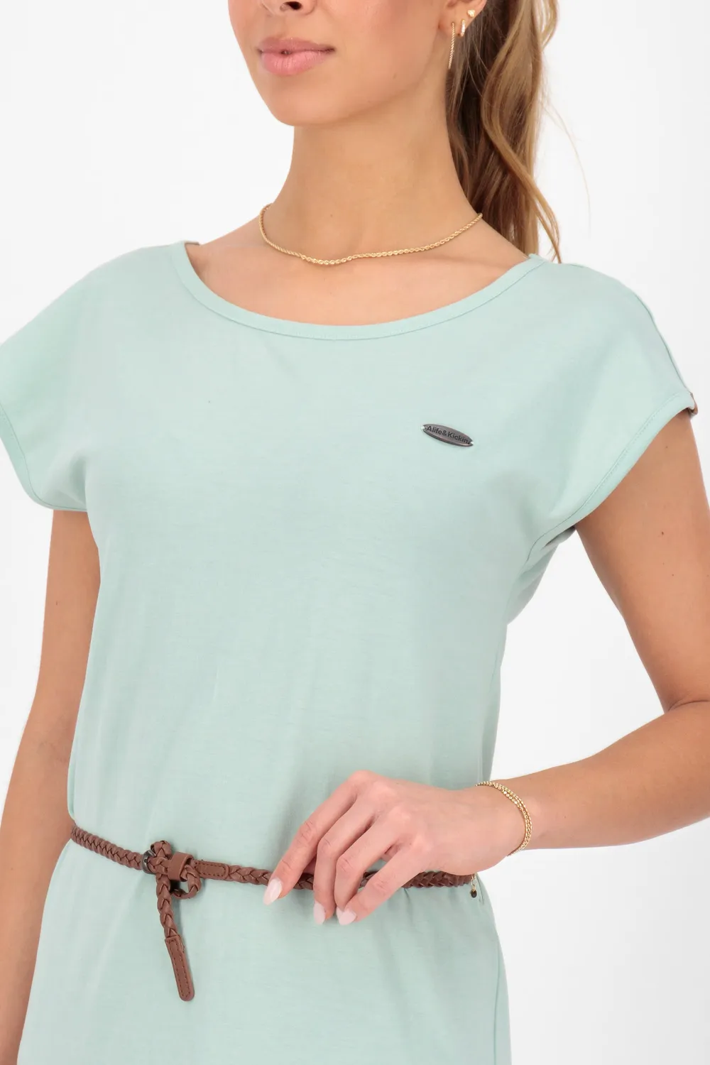 Alife & Kickin ElliAK A Shirtkleid Damen hellgrün Jersey