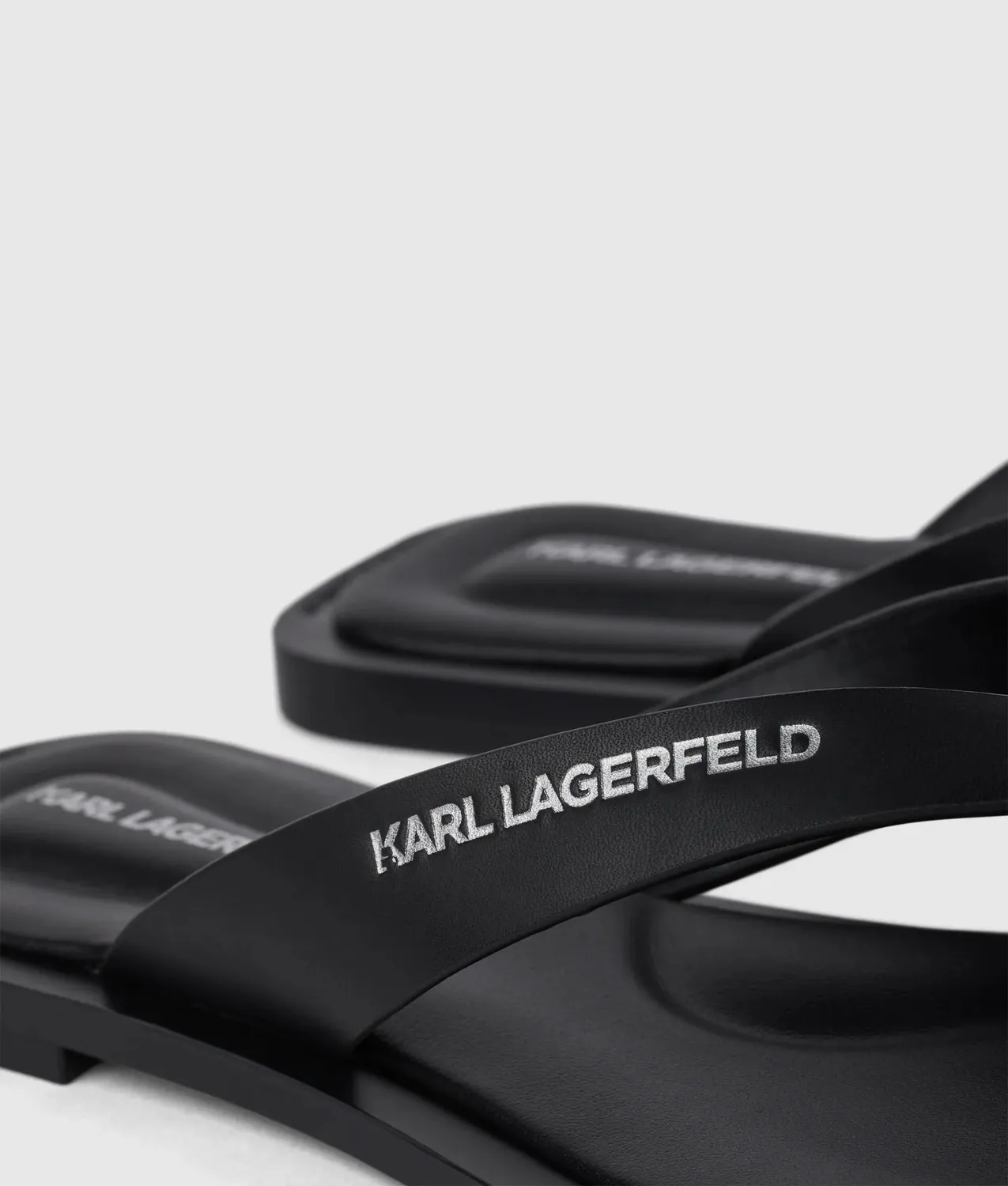 Karl Lagerfeld Kastor IV Slides Leder Schwarz