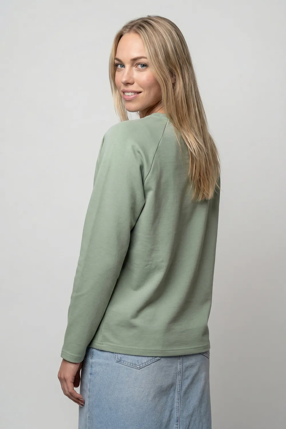 Alife & Kickin MarciaAK A Sweatshirt Hellgrün Rundhals
